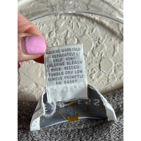 Vintage Express Tricot Knitted Split Neck Pullover Sweater Large Gray Warm Cozy - Picture 5 of 6